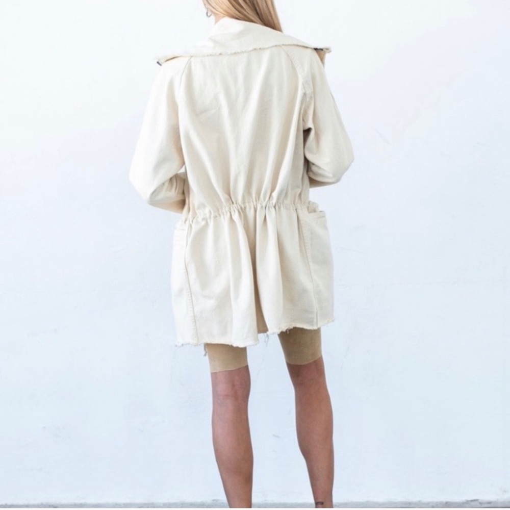 Tribe Kelley | Cream Utility Jacket Size Medium - Picture 2 of 8